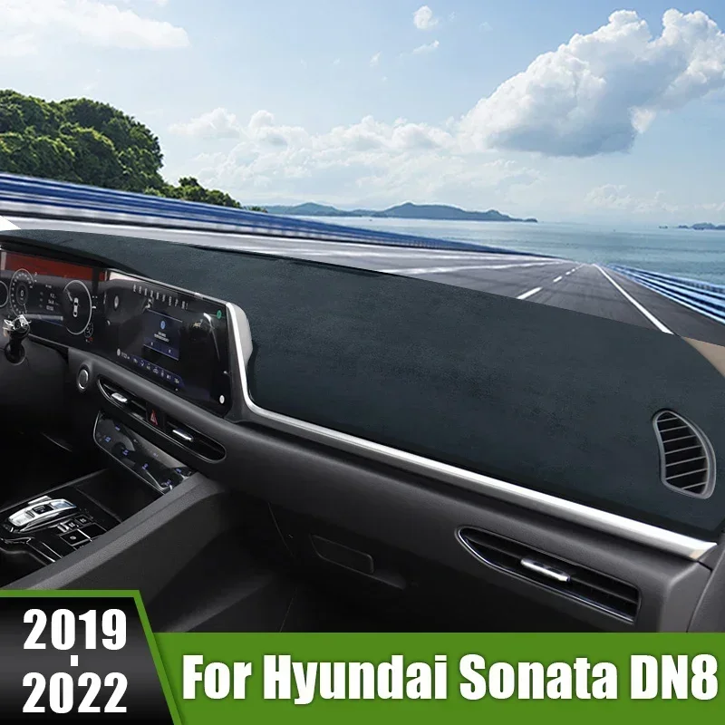 Car For Hyundai Sonata DN8 2019 2020 2021 2022 Dashboard Mats Sun Shade Cover Avoid Light Pads Instrument Panel Interior Carpets