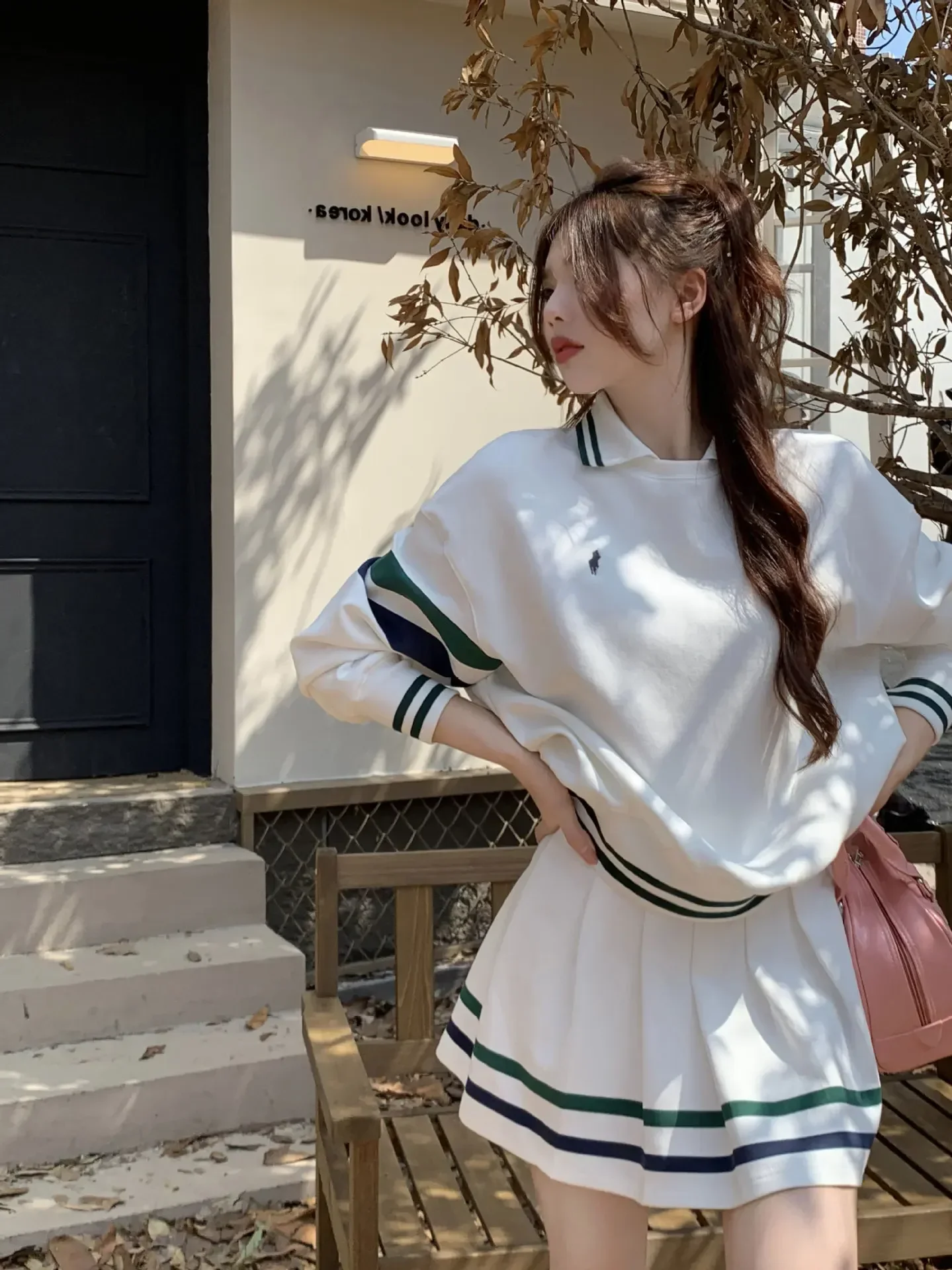 Golf Suit White Two-Piece Sweater Skirt GolfWear Sports For Women New Style In Spring And Summer Tennis suits Shorts Ventilate