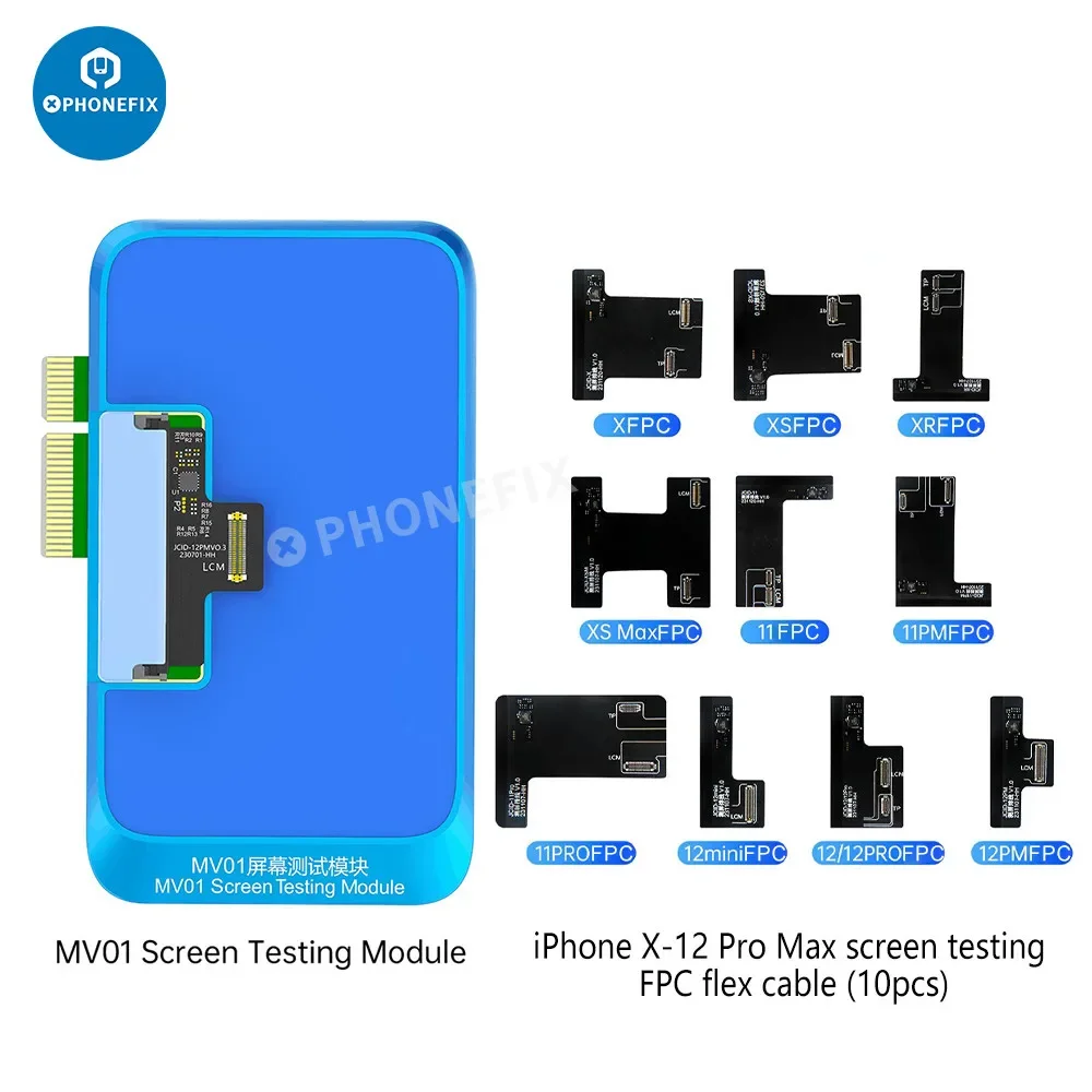 JCID MV01 Screen Testing Module used with V1S Pro Programmer for iPhone Samsung Xiaomi Android Screen Touch Function Color Test