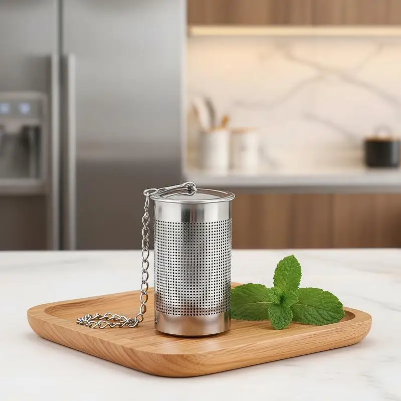 New Tea Infuser Strainer Stainless Steel Tea Leaves Spice Seasoning Ball Strainer Teapot Fine Mesh Coffee Filter Teaware