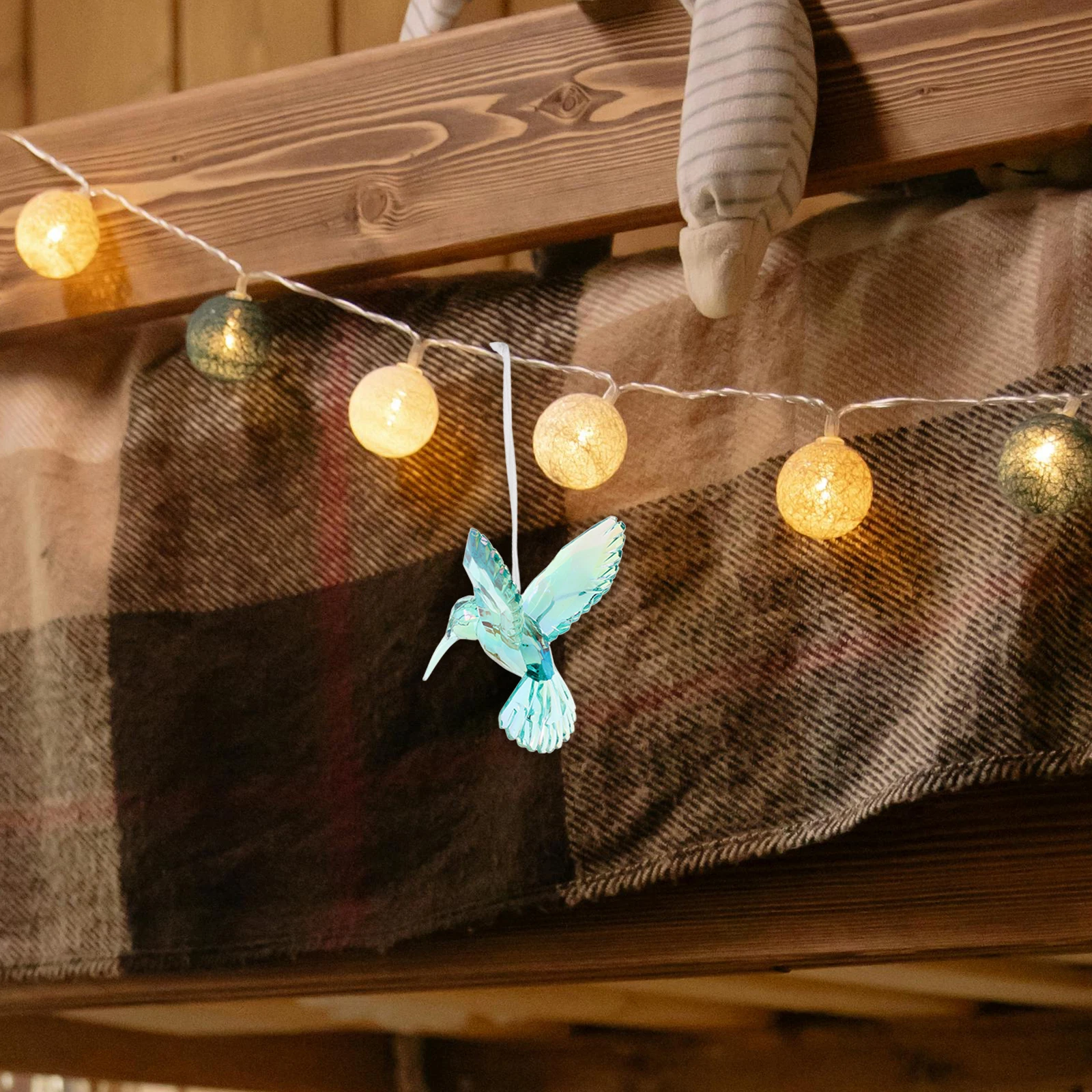 

Transparent Bird Pendant Acrylic Hummingbird Ornament Decorative Hanging Charms Modern Bird Accessories Sewing Crafts