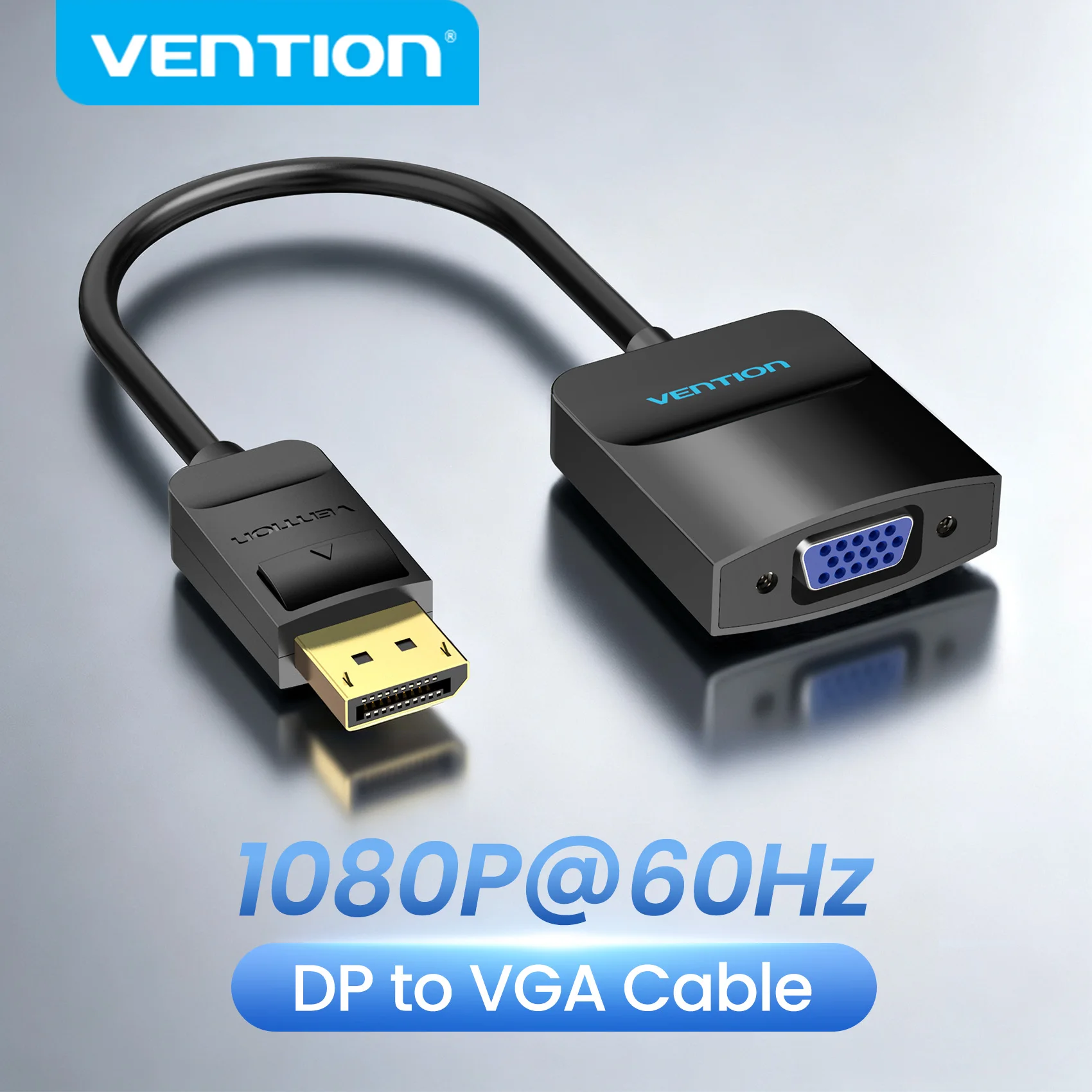 Vention DisplayPort to VGA Adapter 1080P@60Hz DP Male to VGA Female Active Converter for Laptop Monitor Projector