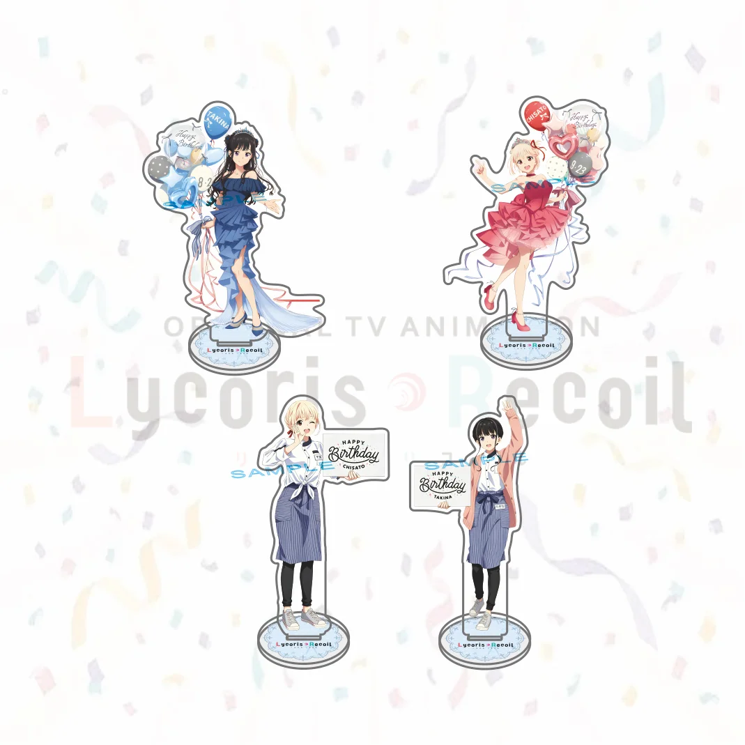 Anime Lycoris Recoil Inoue Takina Nishikigi Chisato Kurumi Acrylic Figure Stand Keychain Model Plate Room Ornament Souvenir Gift
