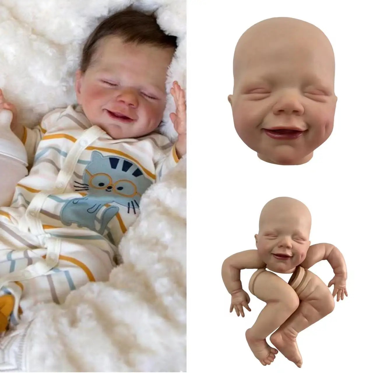 

18 Inch April Bebe Doll Kits Painted Handmade kit Realistic Bebes Reborn Kits de reborn pintar bebês renascidos reborn doll kit