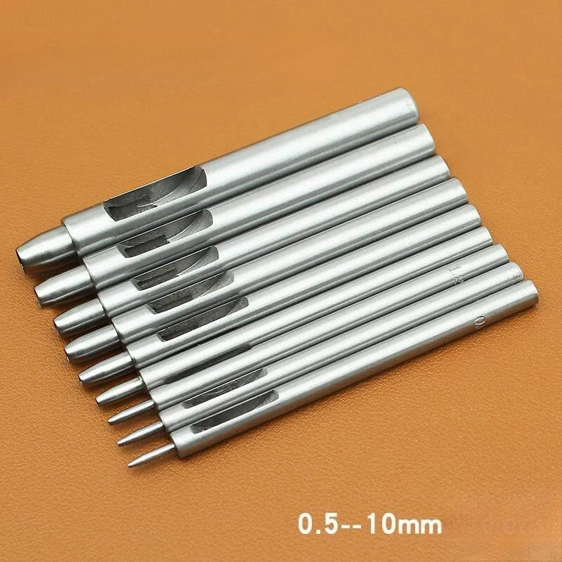 Leather Hole Punch Leathercraft Belt Hole Punch Canvas Hollow Punch Leather Tools 0.5mm-5mm