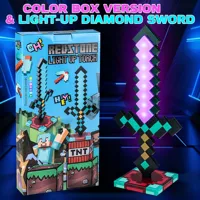 Game role play Desktop Bedroom Decorate RGB Color Changing Sword Night Light, Minecraft Star Wars Themed Gift for children