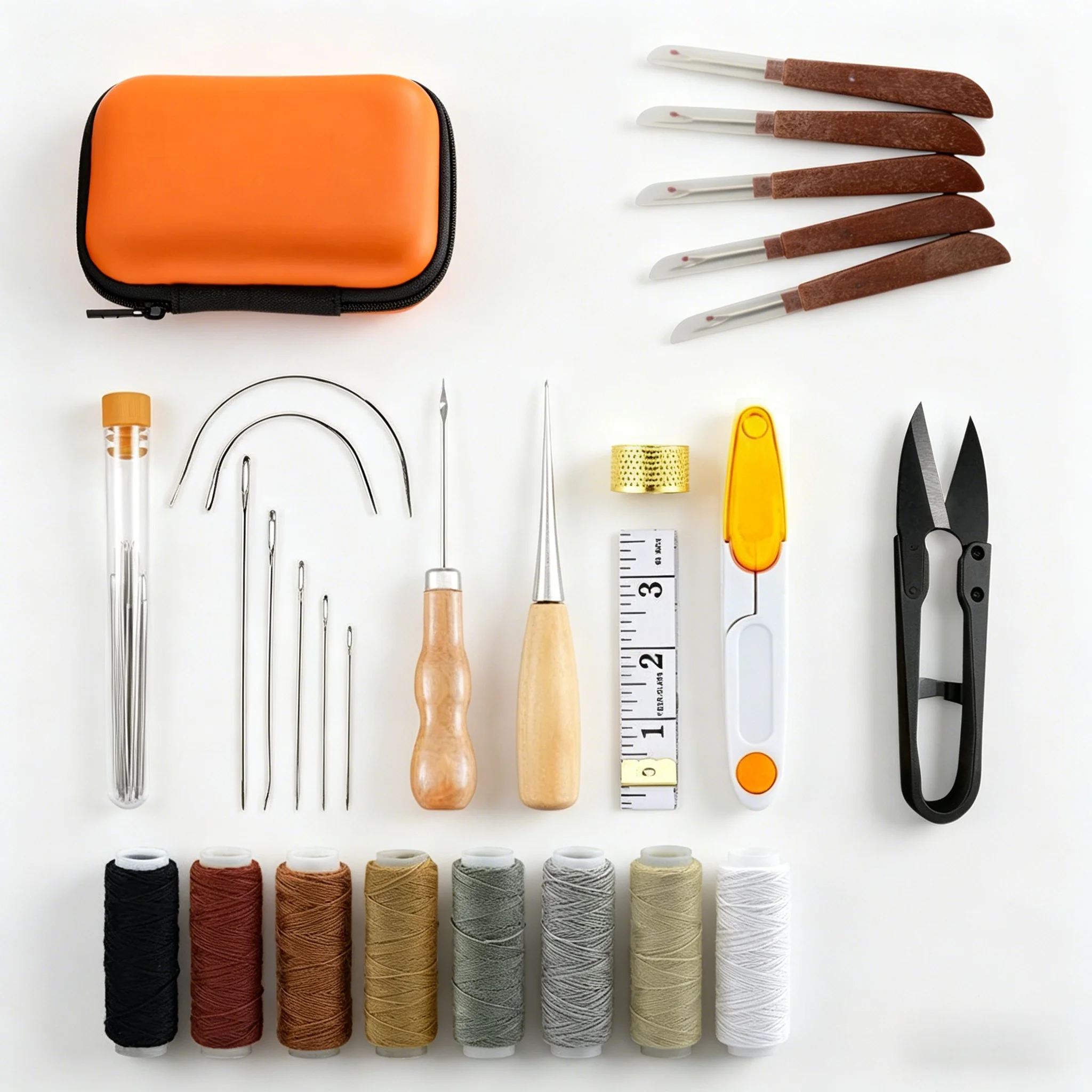 Sewing Thread Production - Leather sewing kit, hand sewn leather