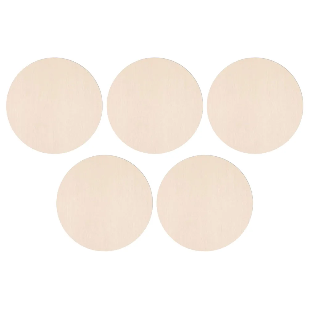

5pcs Wooden Discs Blank Poplar Circles 35cm Smooth Surface for DIY Crafts Home Decor Unfinished Wood Slices Durable