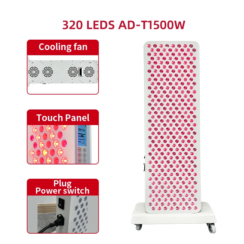 630Nm 810nm 830nm 1060nm Full Body Standing Phototherapy Panel with Heating Function and American Plug