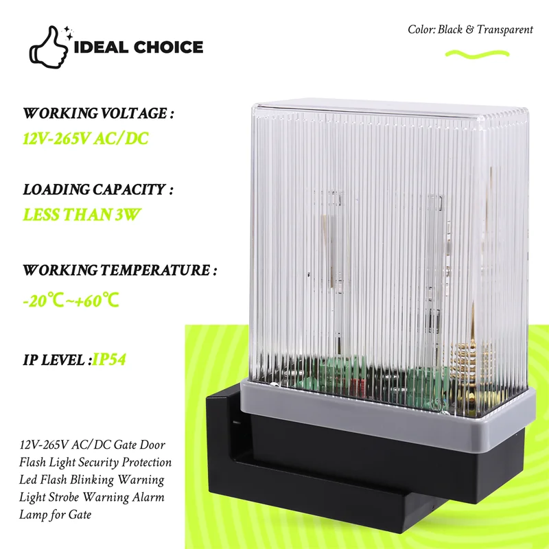 APPLIA-การป้องกันความปลอดภัย LED แฟลชกระพริบ Strobe ไฟเตือน 12 V-265 V AC DC ประตูโคมไฟ