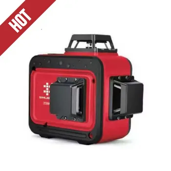 SHIJING 7359 3D 12 lines lasers green beam 360 laser level horizontal and vertical cross line with remote control