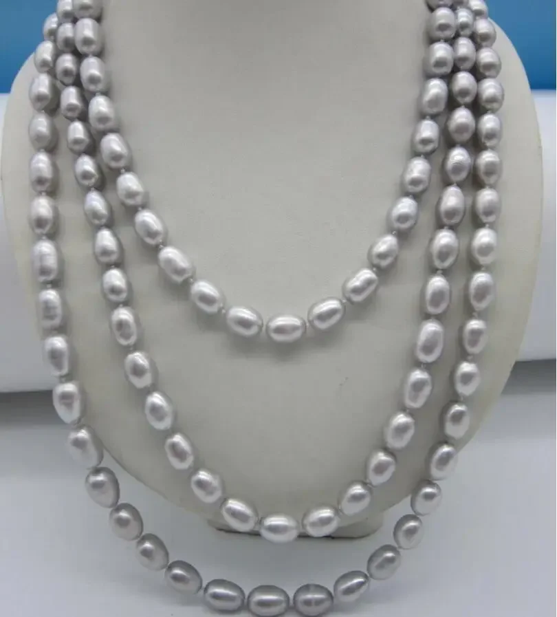 

50inch HUGE 10-12MM NATURAL SOUTH SEA GENUINE GRAY PEARL NECKLACE