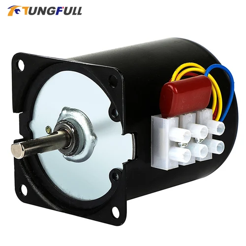 220V AC 14W Micro Motor de engranaje 60KTYZ Motor síncrono de imán permanente de baja velocidad 2.5r/1r min Motor reductor de caja de engranajes
