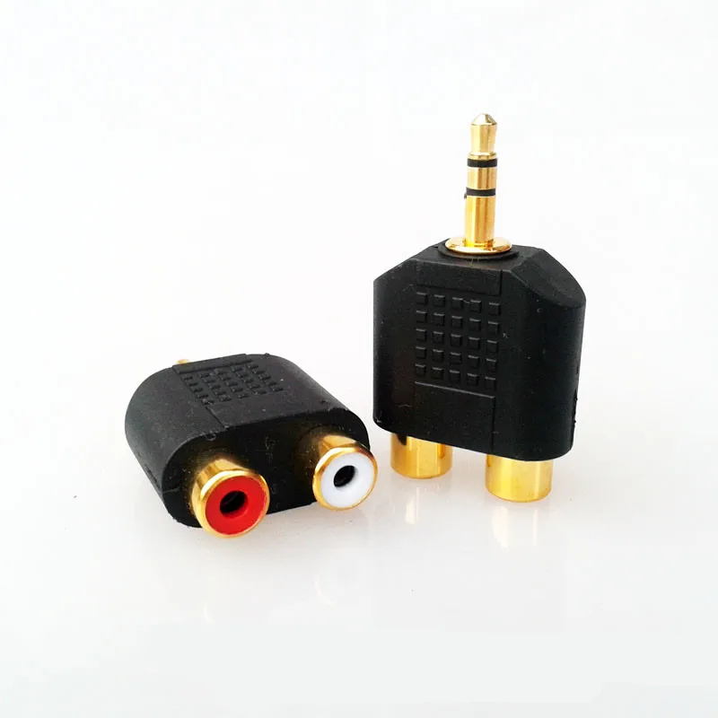 

3.5mm Stereo to 2 RCA Converter Gold Plated Plug Male to Female Adapter Dual RCA Audio Cable Splitter PC Earphone Connector