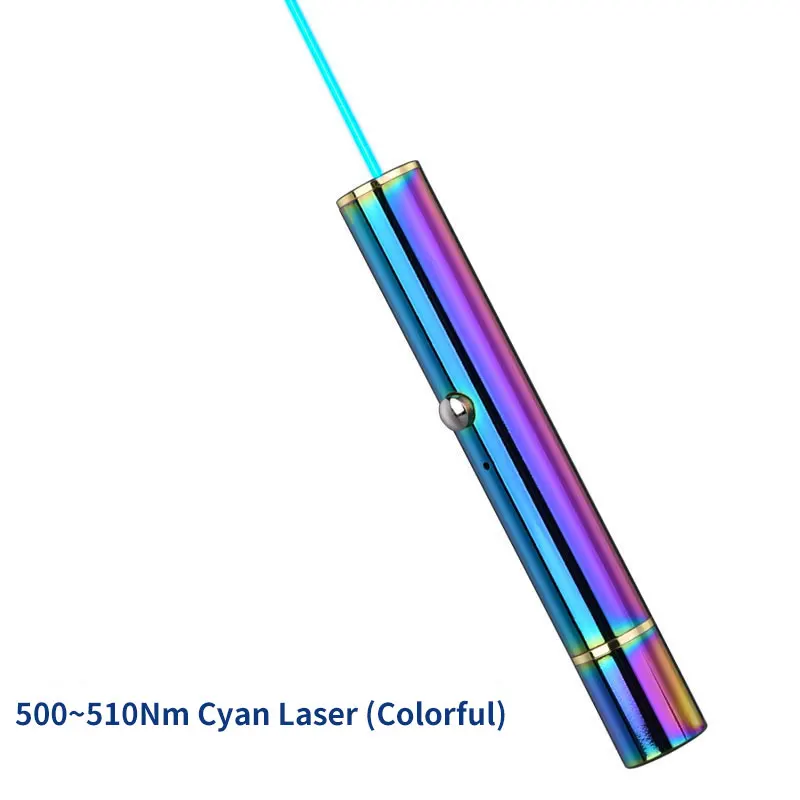 500-510nm Cyan Laser Pointer 532nm Green laser pen 650nm Red Laser Built-in USB Rechargeable Beam Pointer Pen