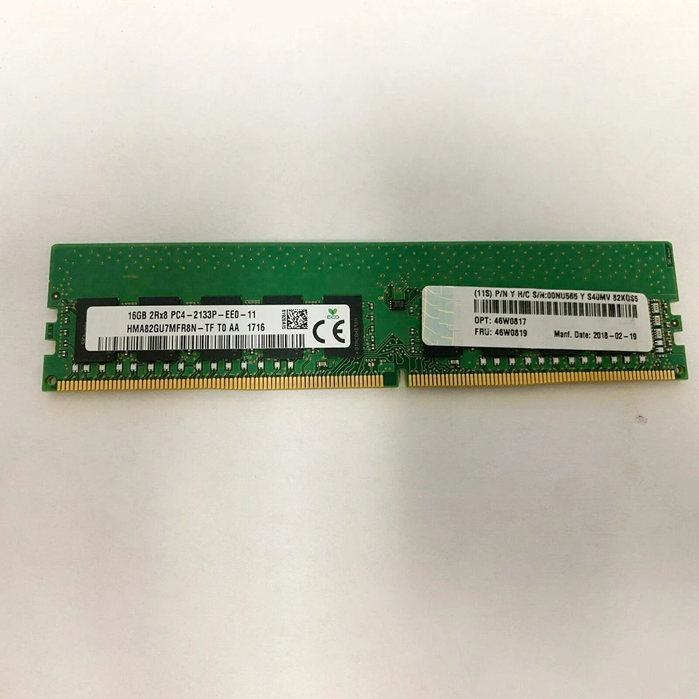 For Lenovo 46W0817 46W0819 00NU565 16GB 2RX8 PC4-2133P DDR4 2133 ECC Server Memory