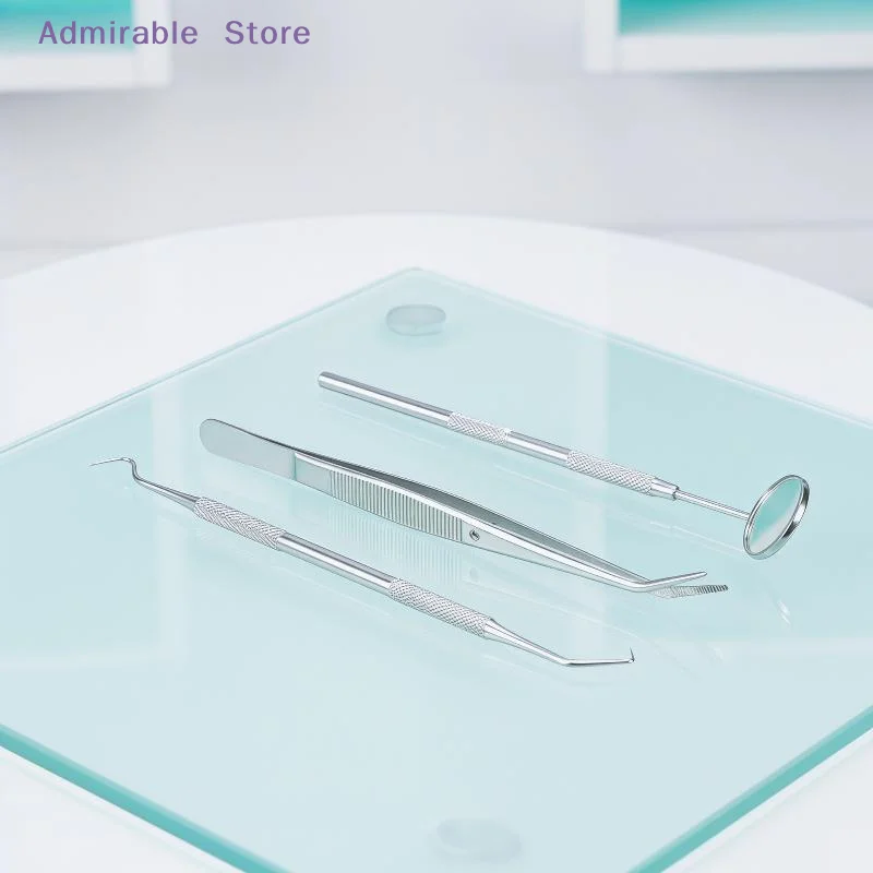 w3pcs Stainless Steel Dental Care Set for Home Use with Comprehensive Oral Hygiene