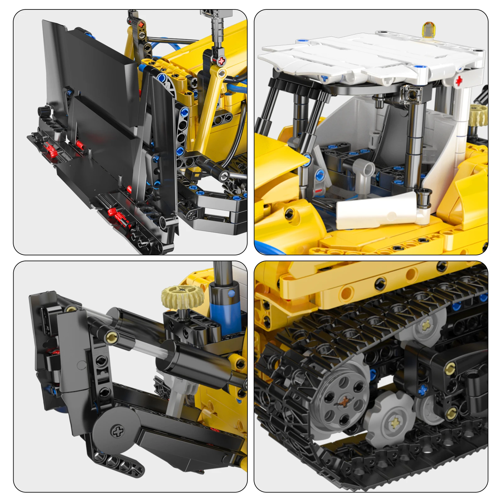 Mold King 19019 Technical Car Toys The PR756 Bulldozer Building Block Enginerring Truck Model Brick Set Kids Christmas light