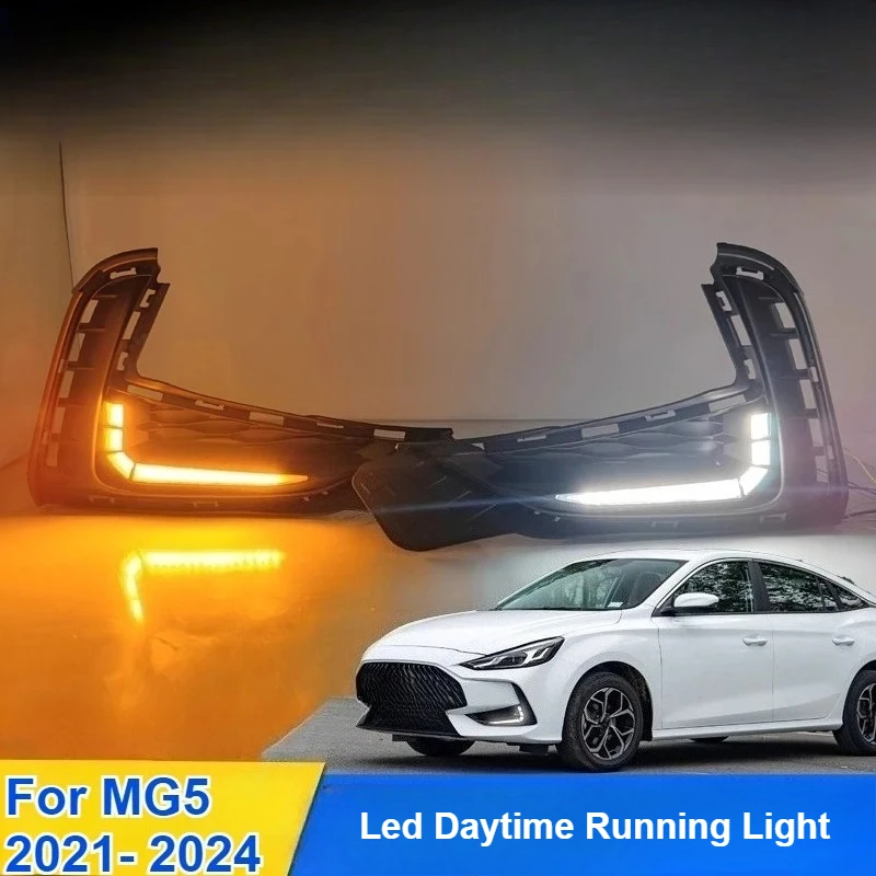 

Led Daytime Running Lights For MG5 2021 2022 2023 2024 DRL Front Fog Light Flowinng Turn Signal Modification Accessories