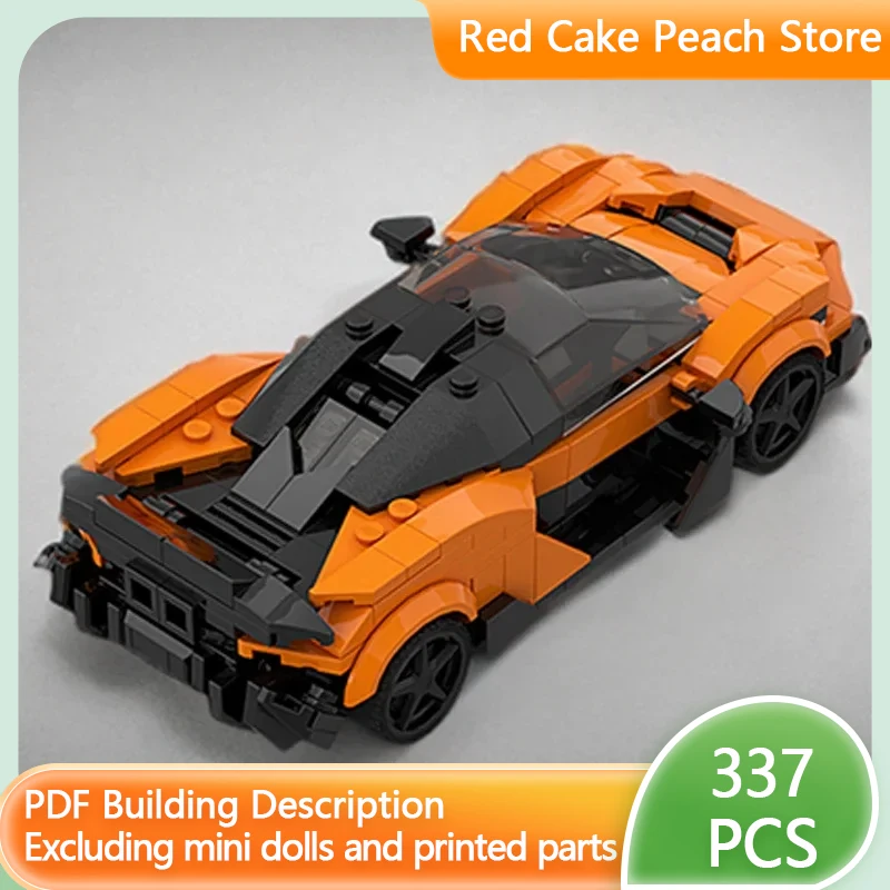 

Speed Racing Car Model MOC Building Bricks Orange Top Tier Sports Car Modular Technology Children Holiday Gift Assemble Toy Suit