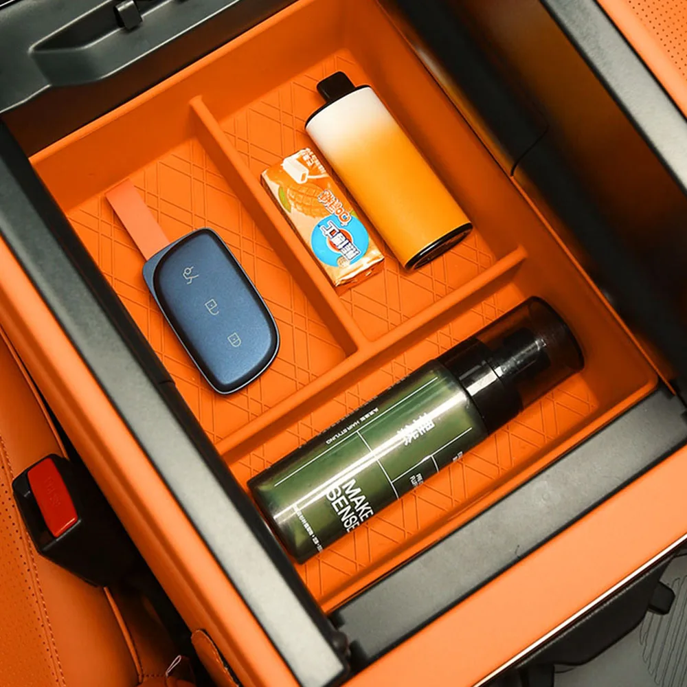

Armrest Box Storage Box Car Modification Accessories For Lynk & Co 900 2025 2026 Original Car Color Silicone Storage Box