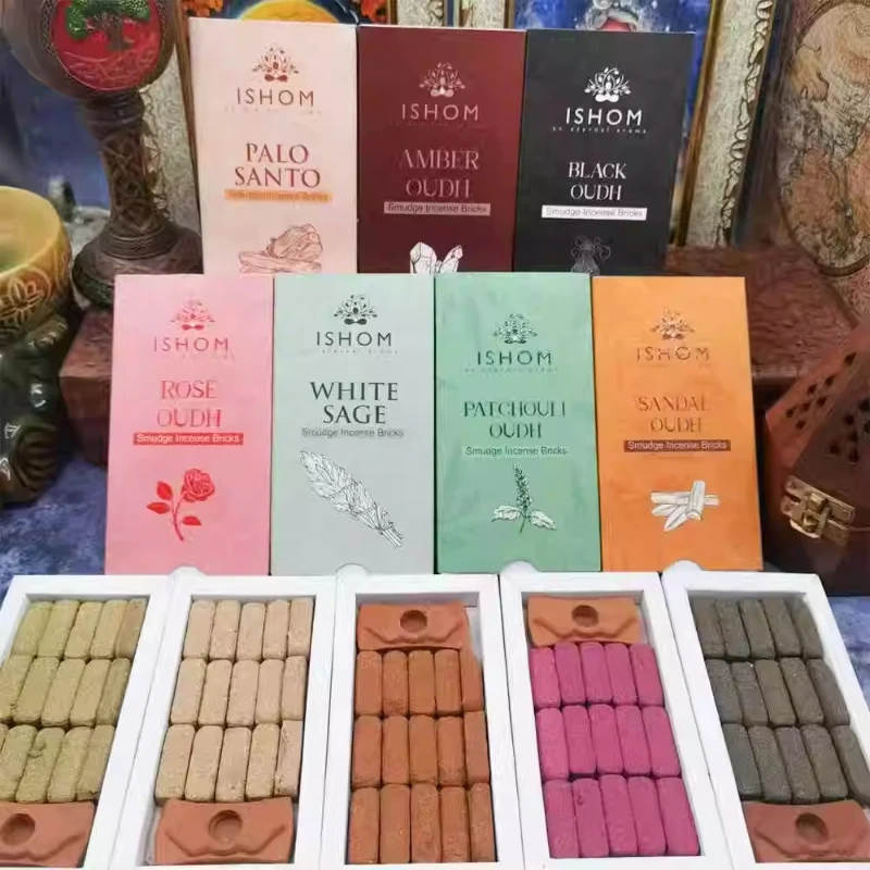 Peruvian Holy Wood Sage Sandalwood Rose Agarwood Plant Incense Brick Plant Agarwood Fragrance Sooth Mind Help Sleep Purifie Air