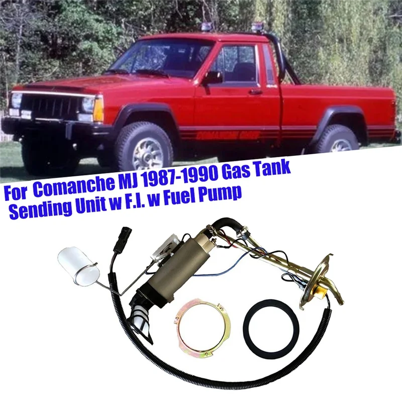 TREXJPSU-6P4.0 Gas Tank Sending Unit W/ F.I. W/ Fuel Pump Component for Jeep Comanche 1987-1990 Gasoline Assembly Module