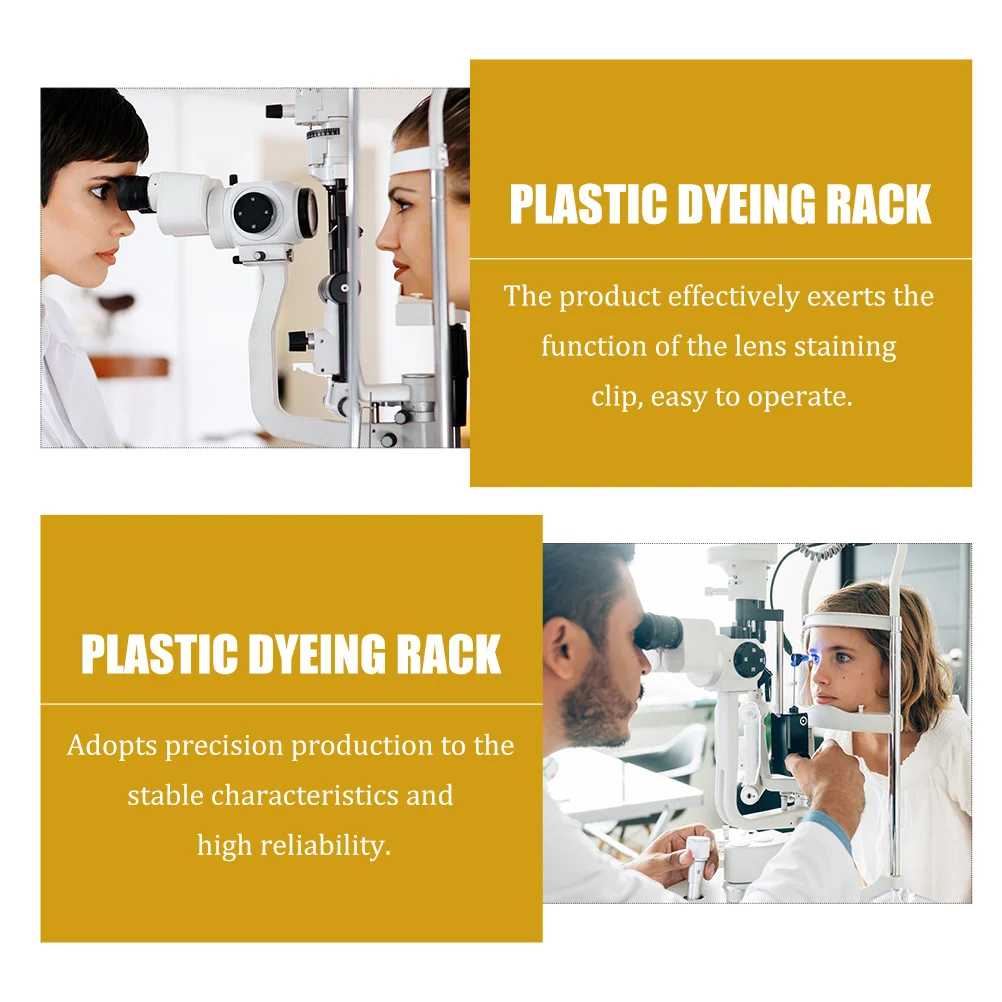 

3pcs Lens Dyeing Clamp Plastic Tinting Tool For Eyeglasses Scratch-Resistant Simple Design Frame Lens Tinting Holder Dyeing