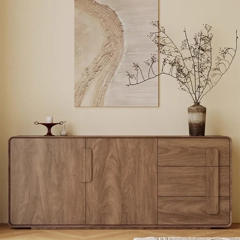 Walnut dining side against the wall integrated antique living room solid wood porch cabinet bedroom bedside storage cabinet