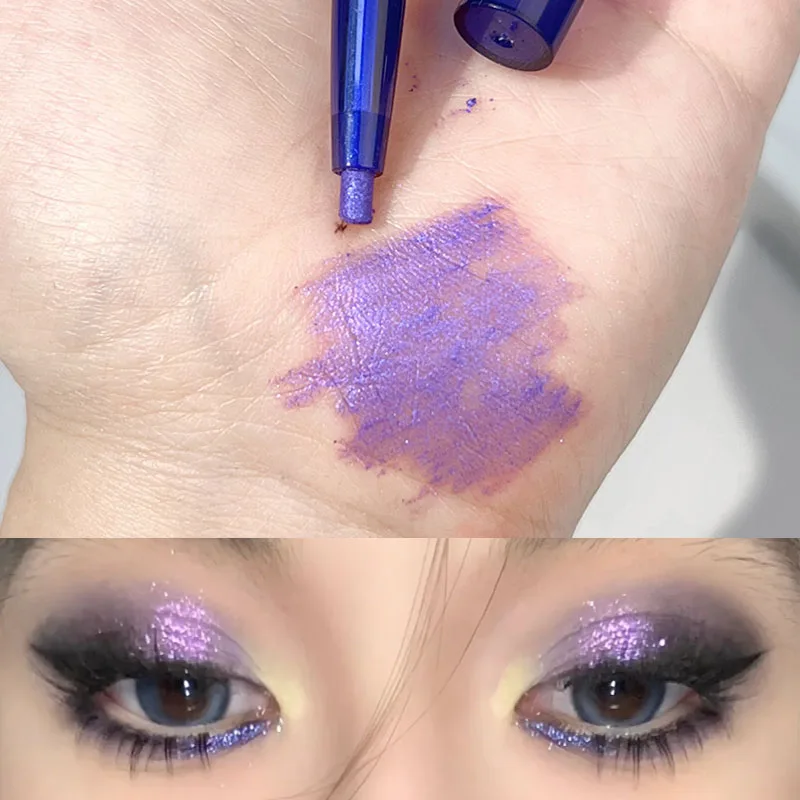 Shiny Purple Eyeliner Lying Silkworm Eyeshadow Pen Green Blue Brighten Glitter Eye Shadow Stick Waterproof Lasting Eye Makeup