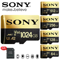 SONY Micro SD Card 1TB 512GB Class10 U3 Memory Card Micro SD 64GB 128GB 256GB SD/TF Flash Card on For Smartphone Tablet Camera