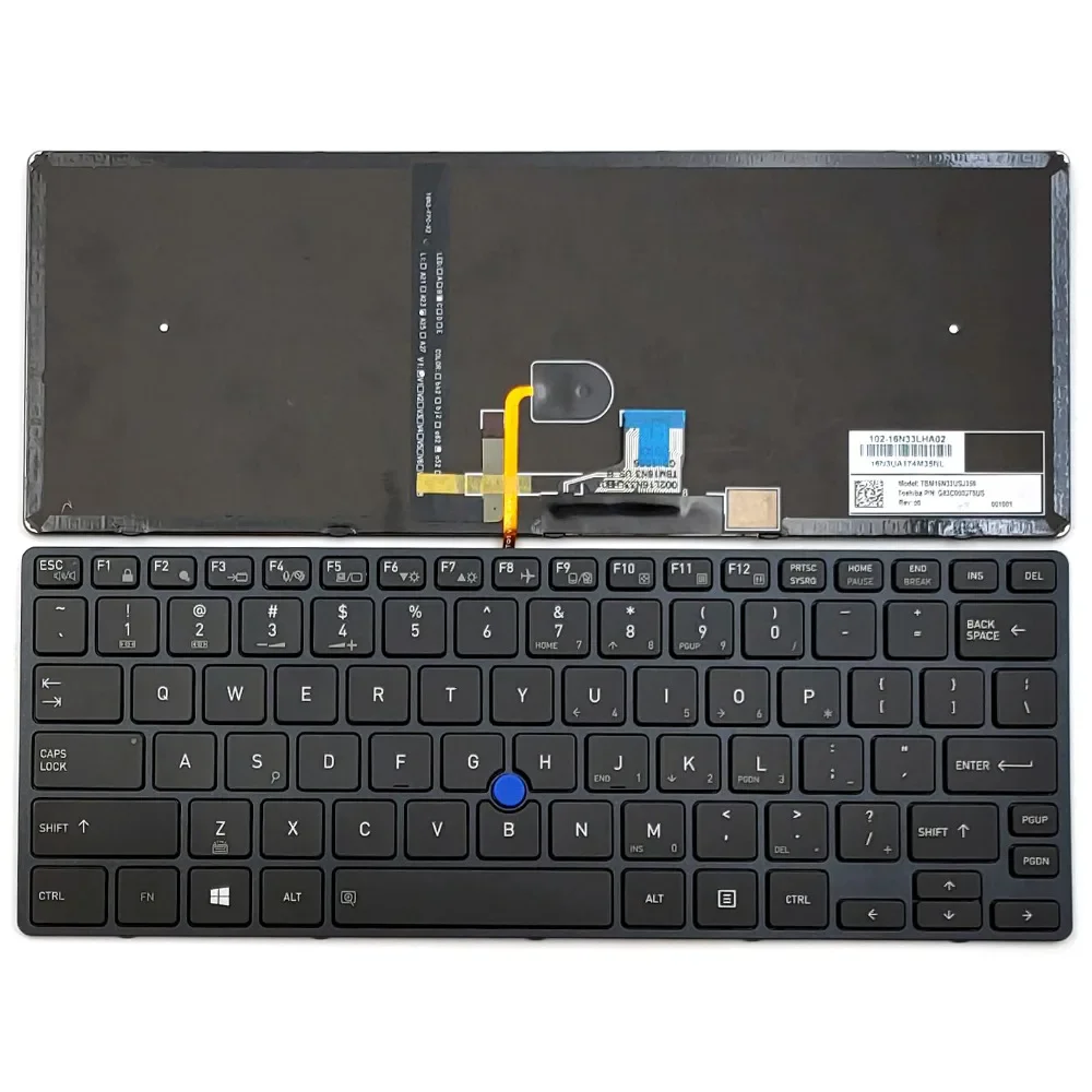 

X30-D US Backlit Keyboard for Toshiba Portege X30-D X30-D1352 X30-D1354 X30-D1356 X30-E X30-E-BTO X30-E1346