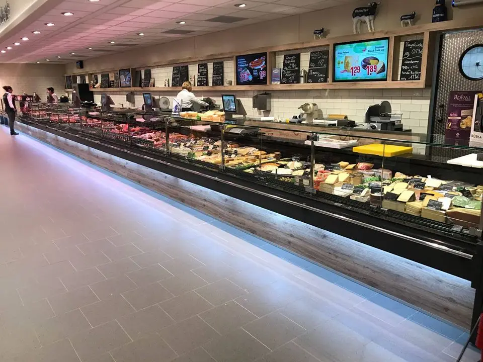 Customized Meat Refrigerator Freezer Service Counter Used As Supermarket Showcase Commercial Grade Equipment