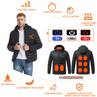 Men's and Women's Heated Jacket, Winter Warm Jacket, Smart USB Electric Heated Jacket with 9 Carbon Fiber Heating Pads