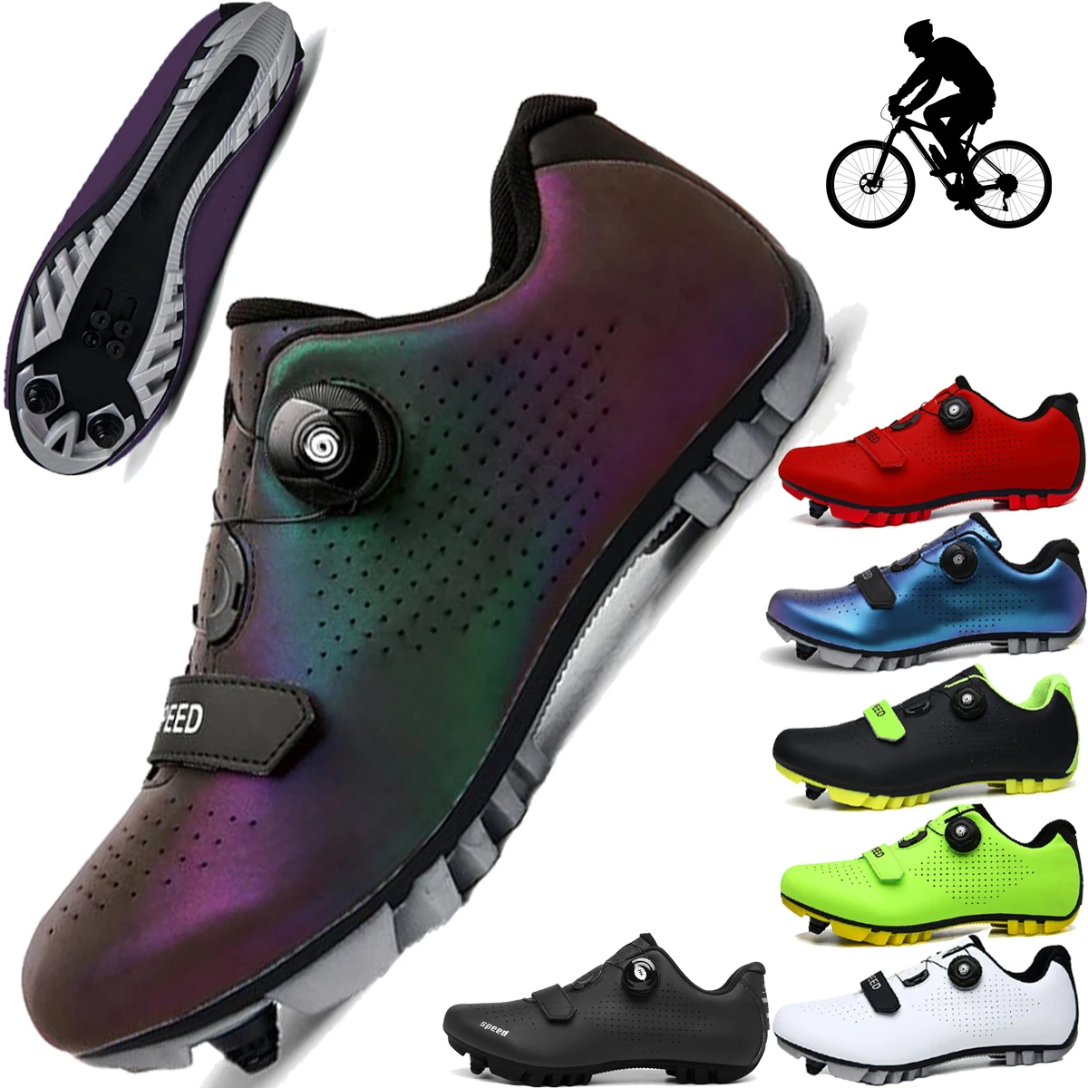 Professional Men Mountain Bike Shoe Bicycle Shoes Women Flat Speed Training Sneakers Ultralight Road Cycling Sneaker MTB Shoes