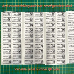 100pcs Protective Warranty Stickers 30mm x 15mm Security Seal Tamper Resistant Variable Serial Number QR Code Sticker