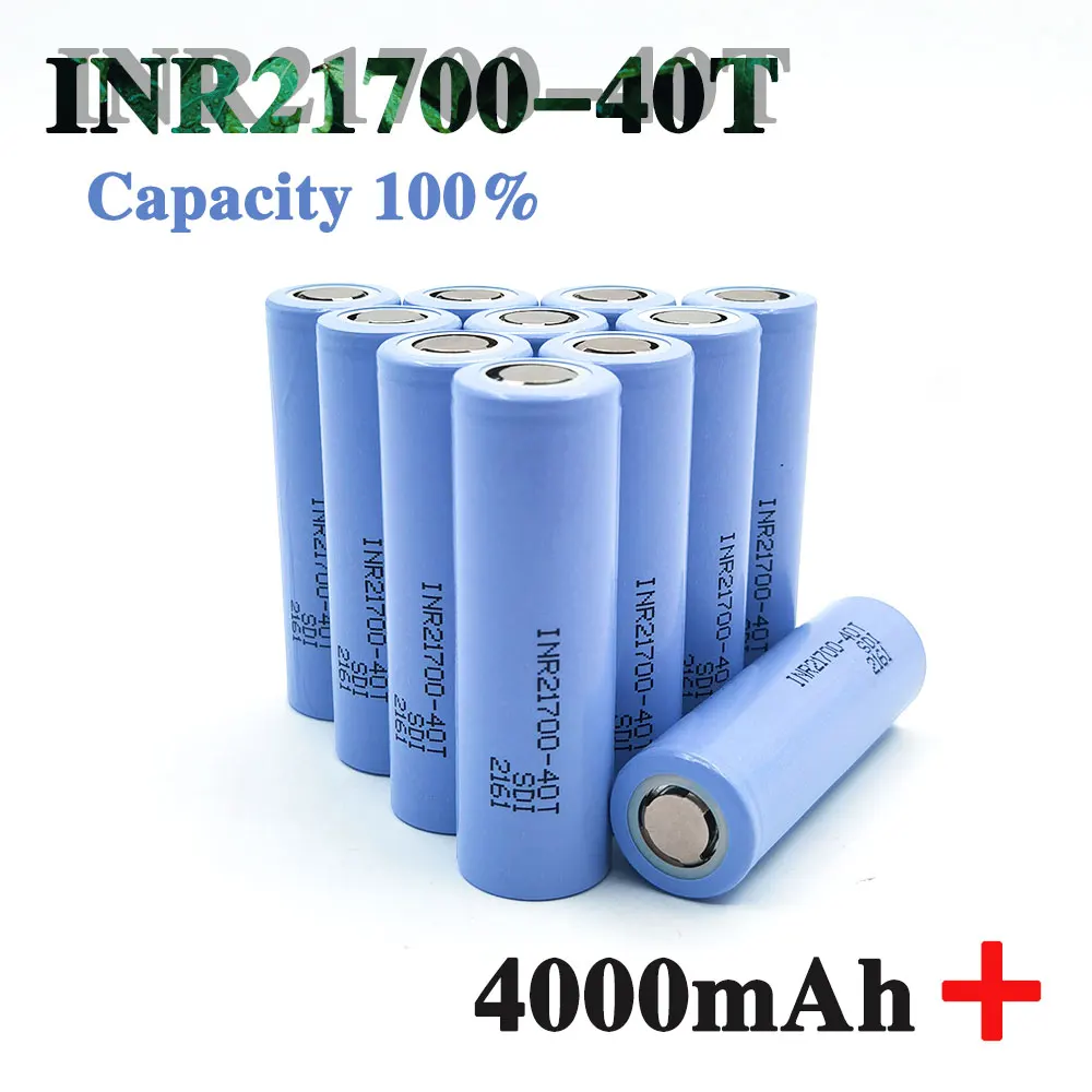 Oryginalna bateria 21700 4,0 Ah INR21700-40T 4000 mAh 30A 40T 3,7 V Bateria litowo-jonowa o dużej pojemności i dużej pojemności