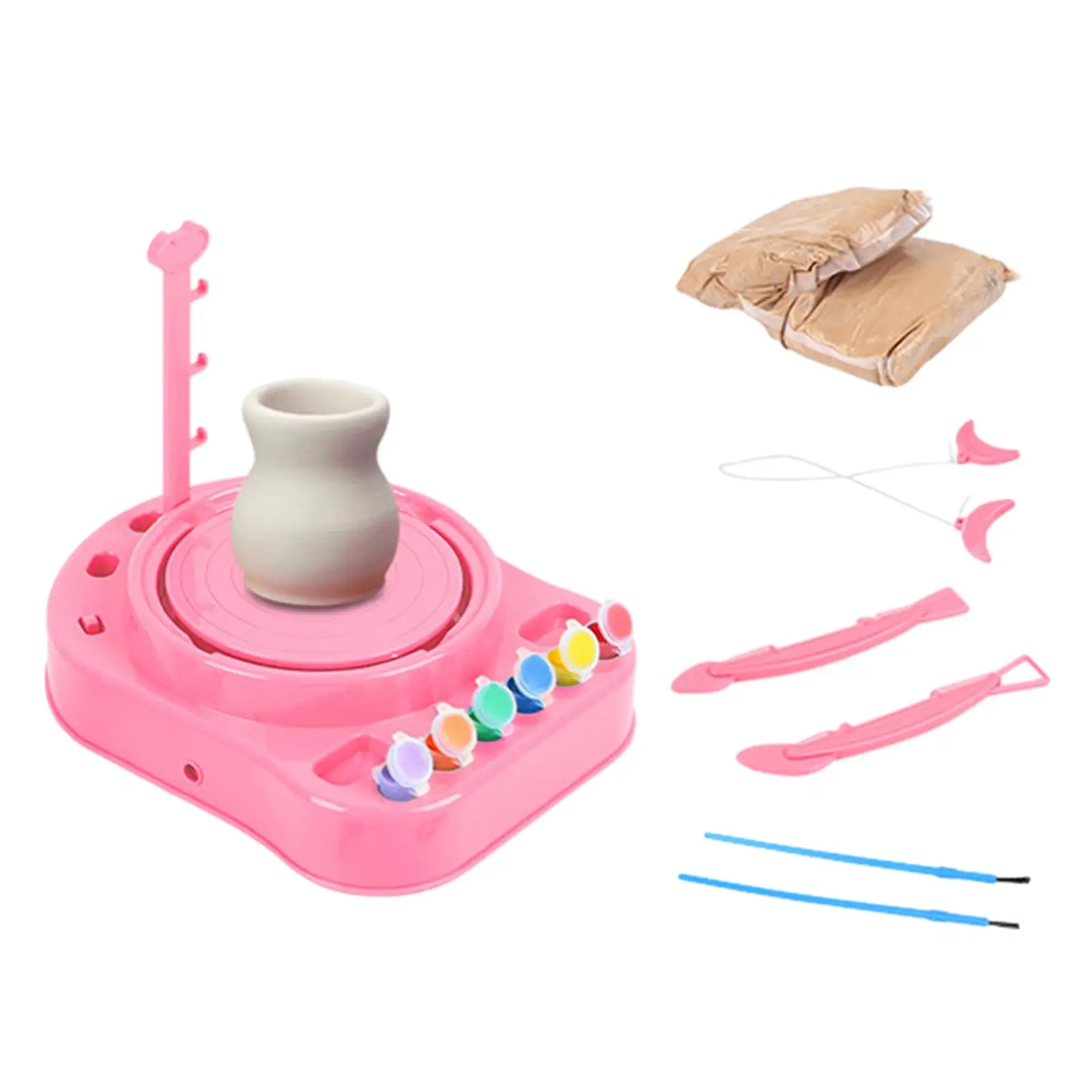 Kids Pottery Forming Machine Educational DIY Pottery Wheel for Kids for Problem Solving Coordination Fine Motor Skills Prechool