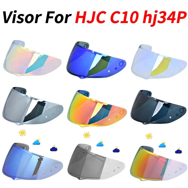 HJC C10 Helmet Visor Lens – Dark Smoke Anti-Scratch Anti-UV Shield