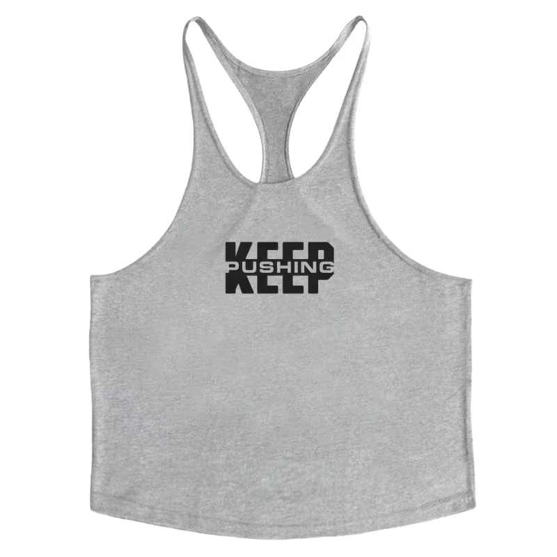 سترة كمال الأجسام للرجال - ملابس علوية ضيقة من القطن بدون أكمام للرجال في صالة الألعاب الرياضية واللياقة البدنية لتدريب العضلات وراحة التمرين #3