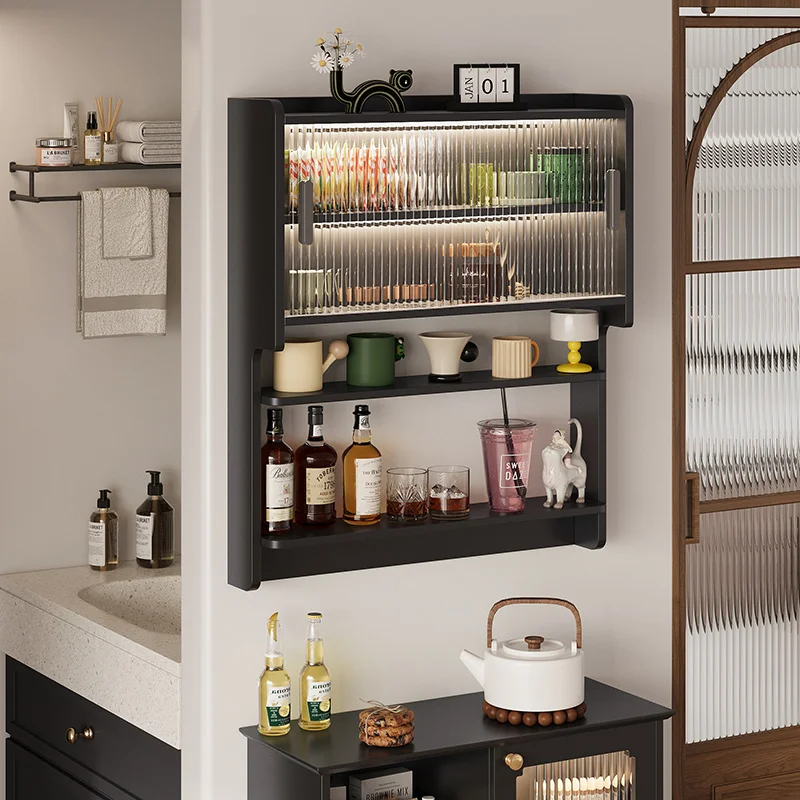 

Retro hanging cabinets Wall cabinets Wall lockers Small apartment restaurant suspended cabinets Wall hanging dining side