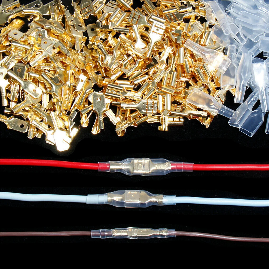900 Pieces Car Spade Crimp Terminal Electrical Wire Connectors Removable Professional Portable Vehicle Accessories