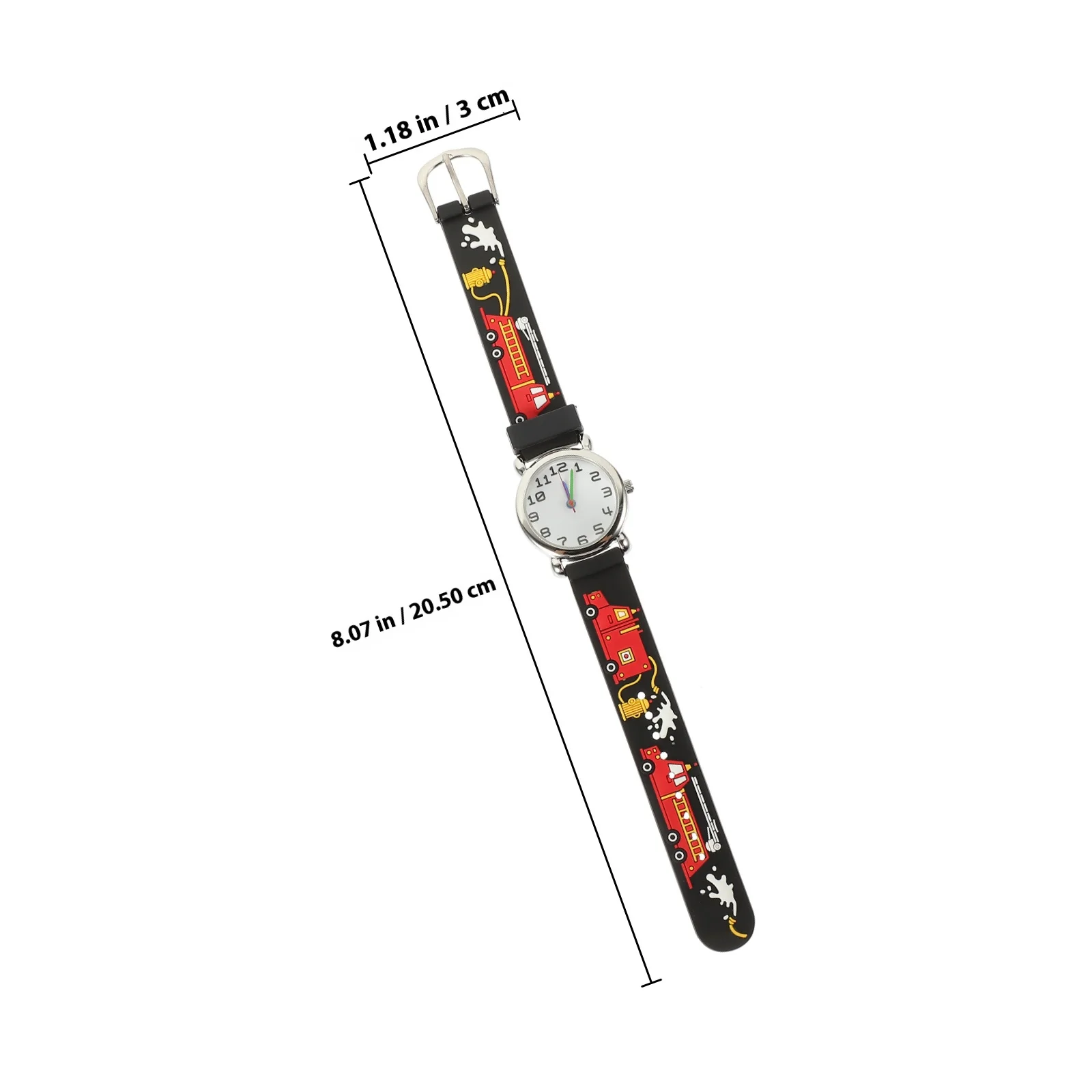 Wrist Watch Fire Fighting Truck Pattern Adjustable Lightweight Waterproof Cartoon Silicone Watch Lovely Edition
