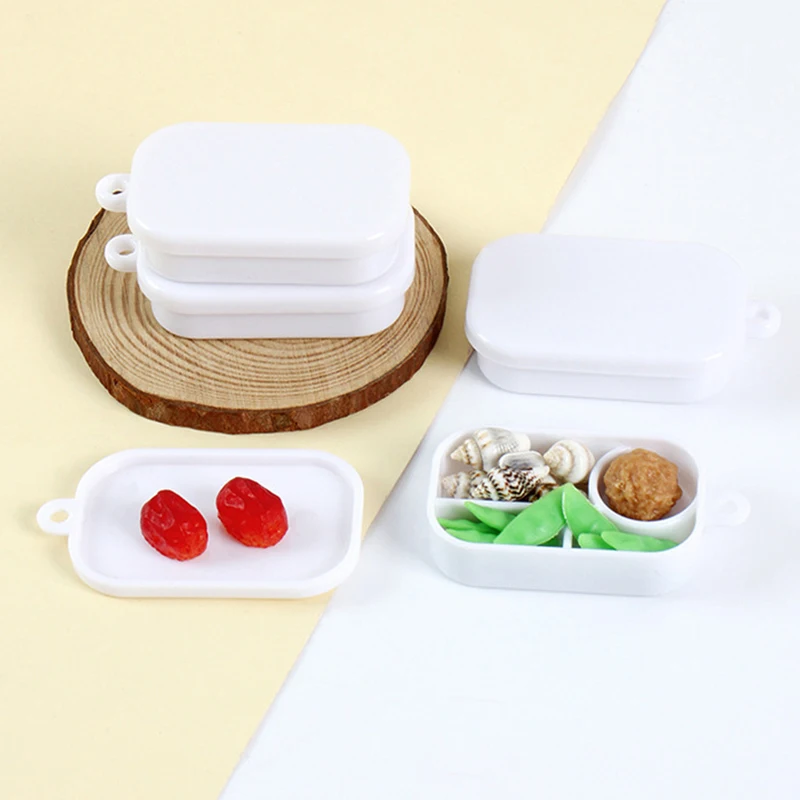 3Pcs Miniature Dollhouse Lunch Box Doll House Kitchen Food Decor Accessories Dollhouse Scene Toys