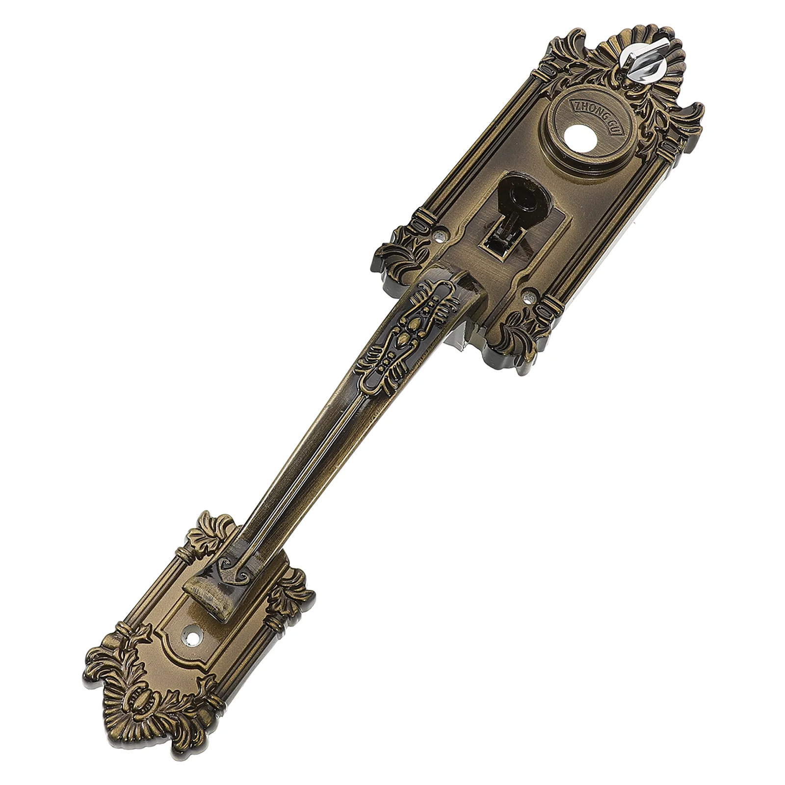 

Retro Door Vintage Handle Front Metal Aluminum Metal Handle Lock Alloy Safety Pull 808B Zinc Press Lock Outdoor Hardware