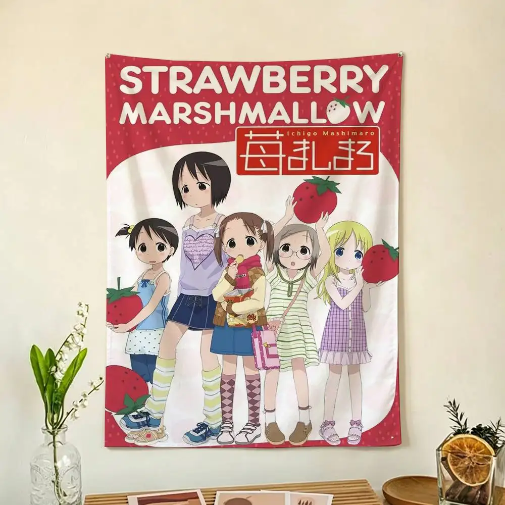 Anime Ichigo M-Mashimaro Flag Outdoor Decorations for Bedrooms Home Decor Items Decoration Banners