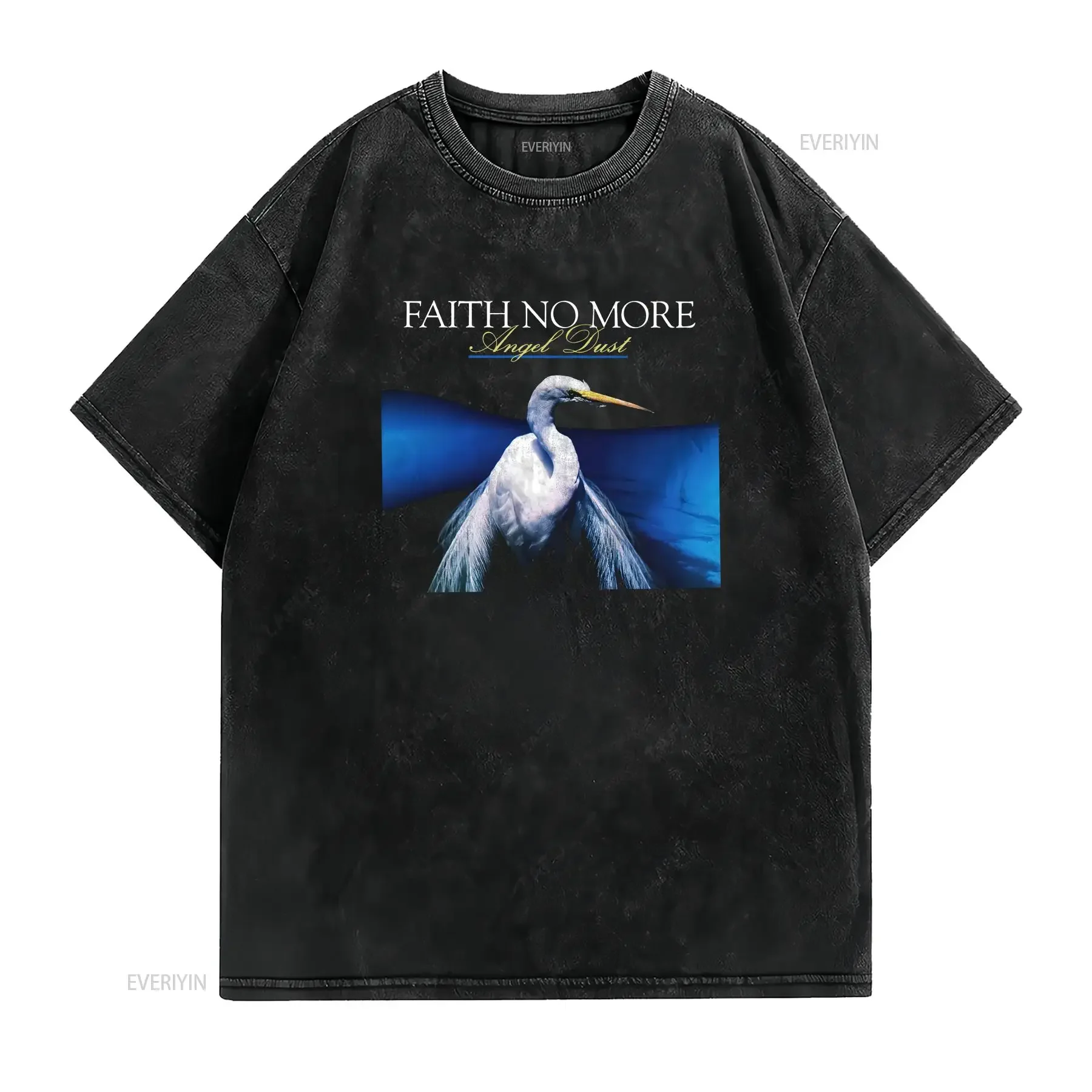 Faith No More Angel Dust Album Music Black T Shirt Size S 5XL vintage Washed Unisex designer clothes Breathable homme