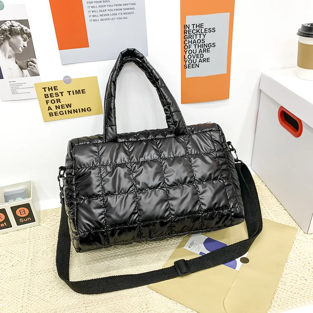 

Retro Quilted Shoulder Bags Female Solid Color Crossbody Bag Women Nylon Handbag