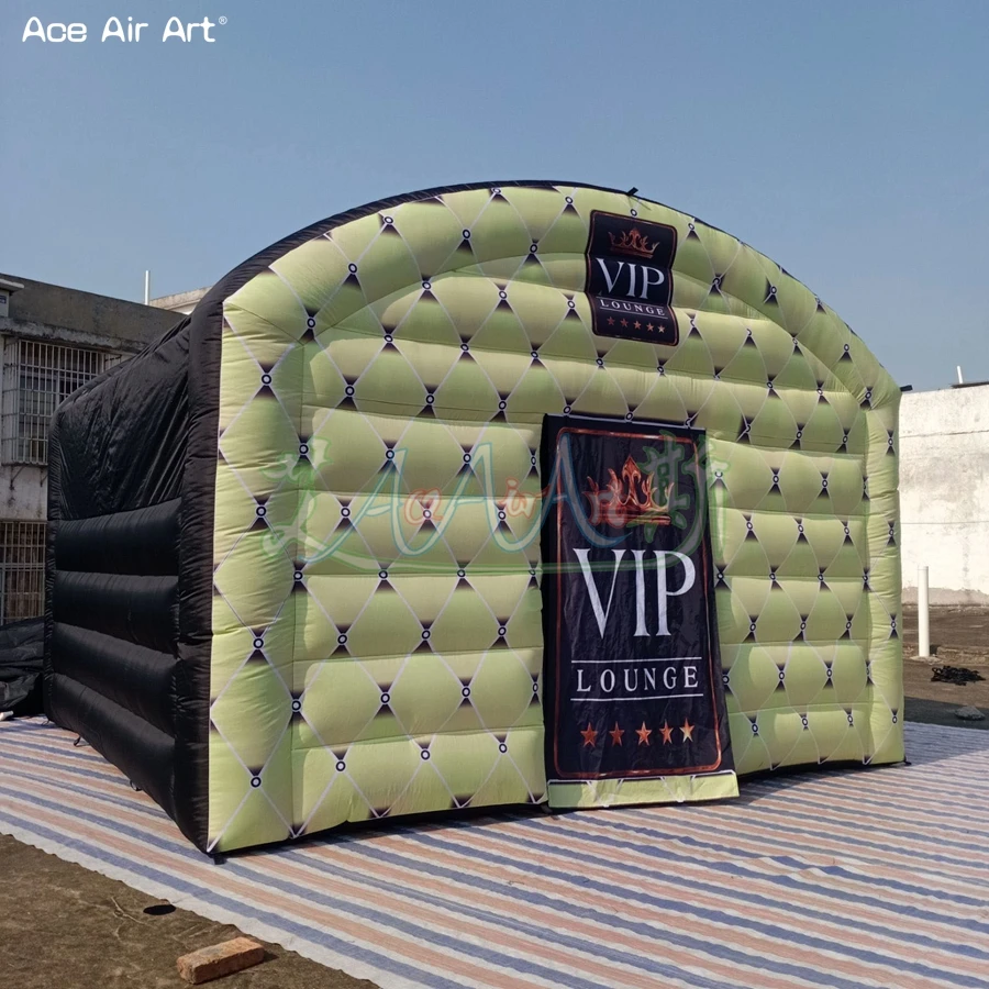 2023 4m/13ft Outdoor Portable Inflatable Cube VIP Lounge Party Waterproof Nightclub House Disco Tent For Sale