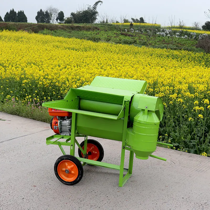 New 50 type rice rapeseed sesame multi-function full feed threshing mach